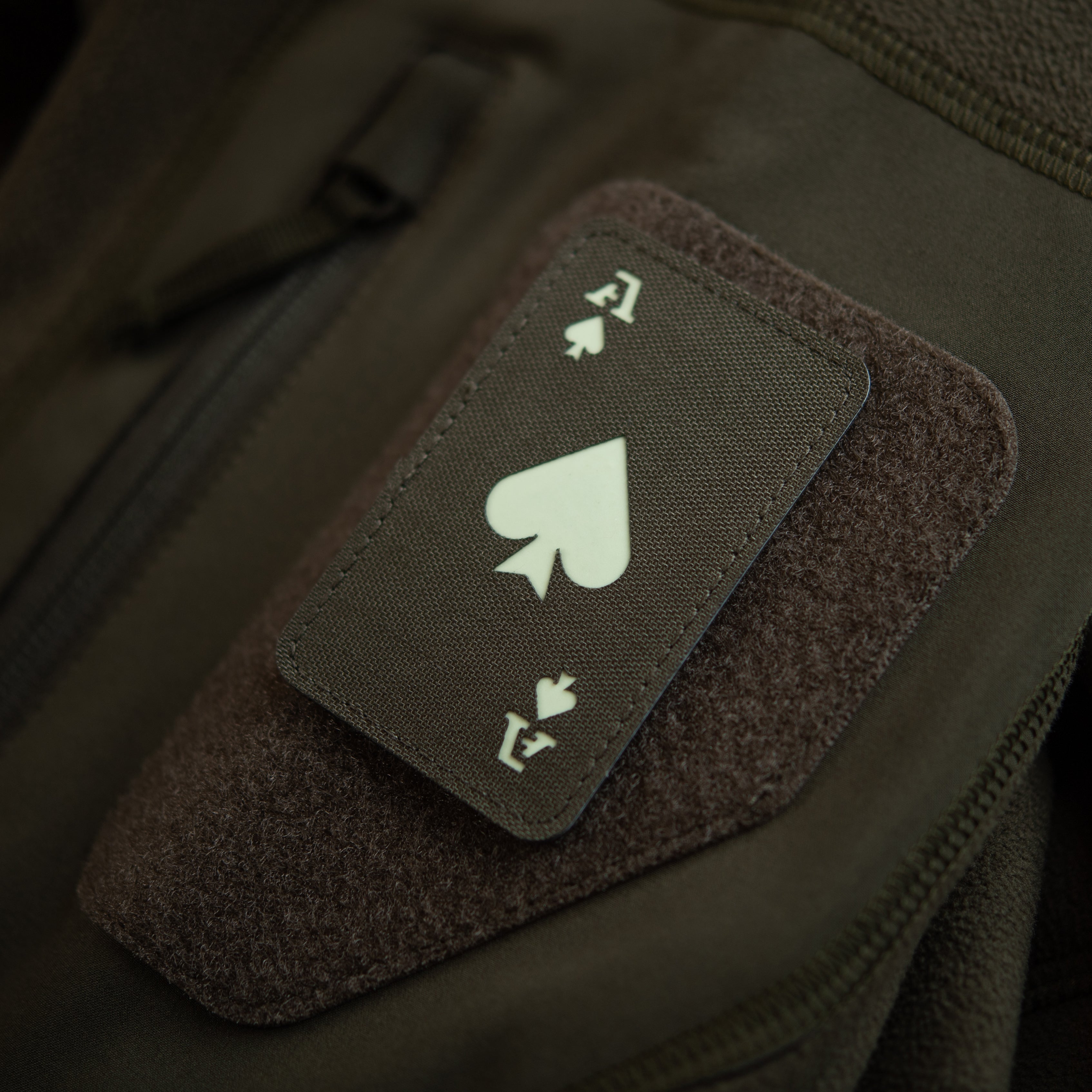 M-Tac нашивка Ace of Spades Laser Cut Ranger Green/світлонакопичувач
