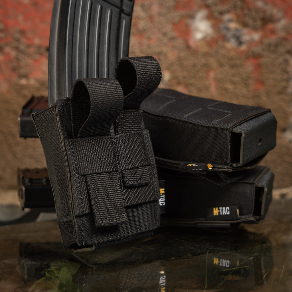 M-Tac підсумок для магазина на гумці (10 см) Laser Cut Black