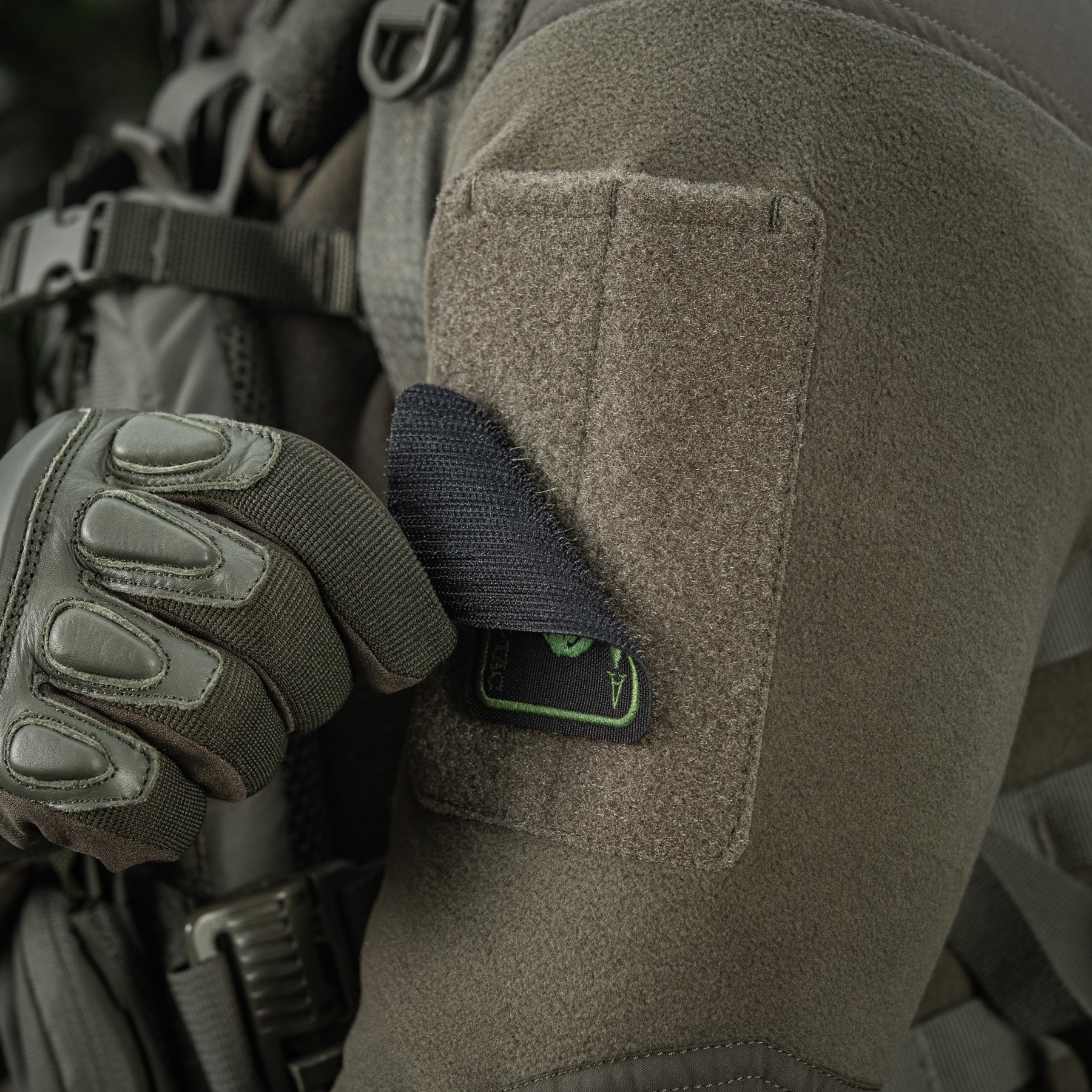 M-Tac нашивка Face of war (вишивка) Black/Olive
