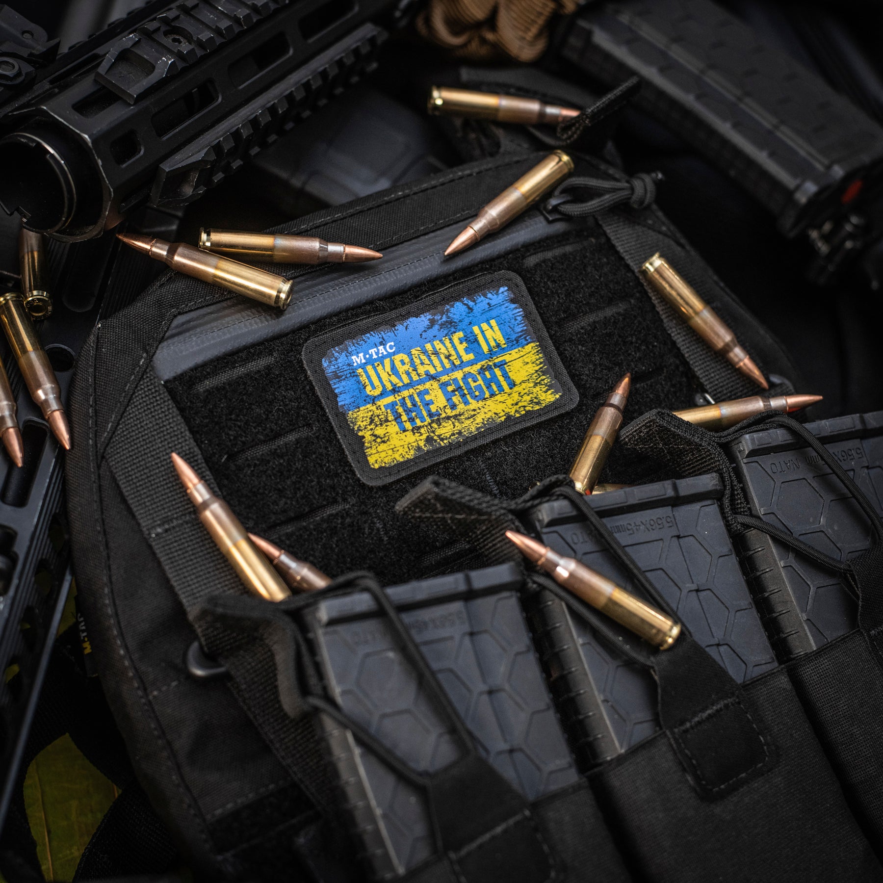 M-Tac нашивка Ukraine in the Fight (80х50 мм)