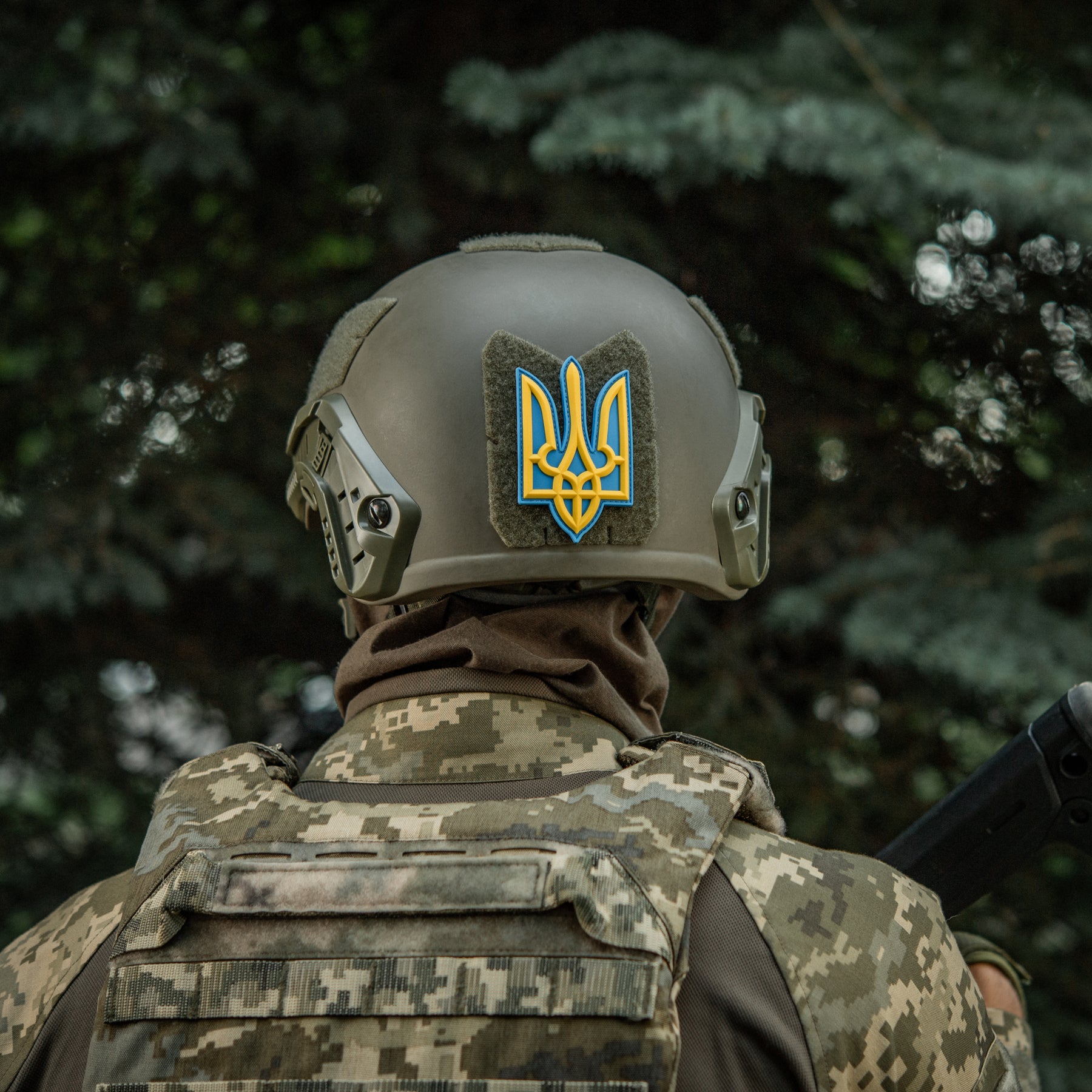 M-Tac нашивка Тризуб PVC великий кольоровий