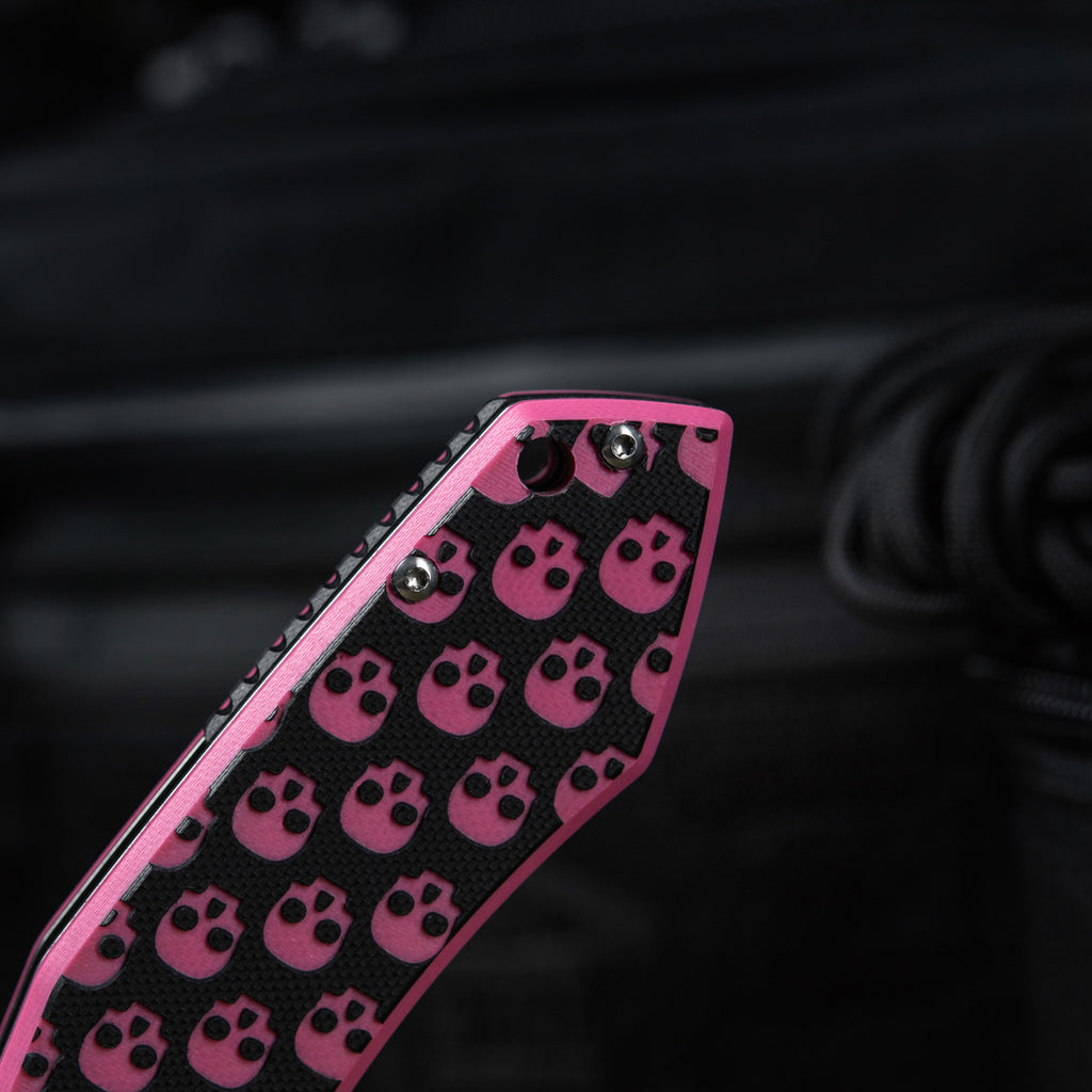 M-Tac ніж складний Type 12 Skull Black/Pink/Steel