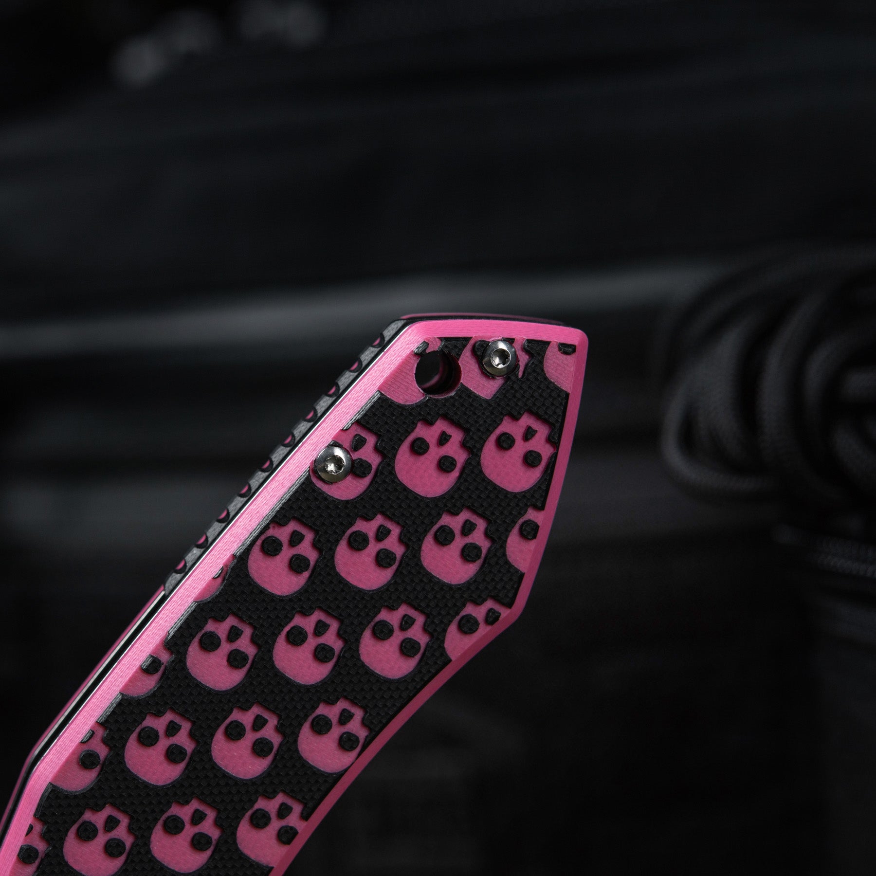 M-Tac ніж складний Type 12 Skull Black/Pink/Steel