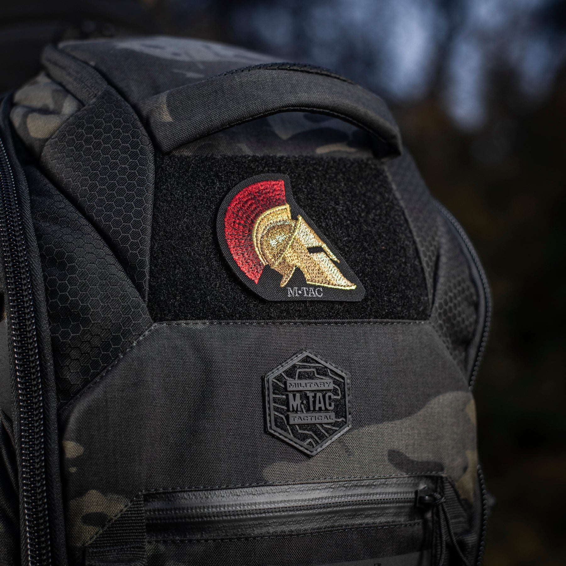M-Tac нашивка Spartan Helmet (вишивка) Black