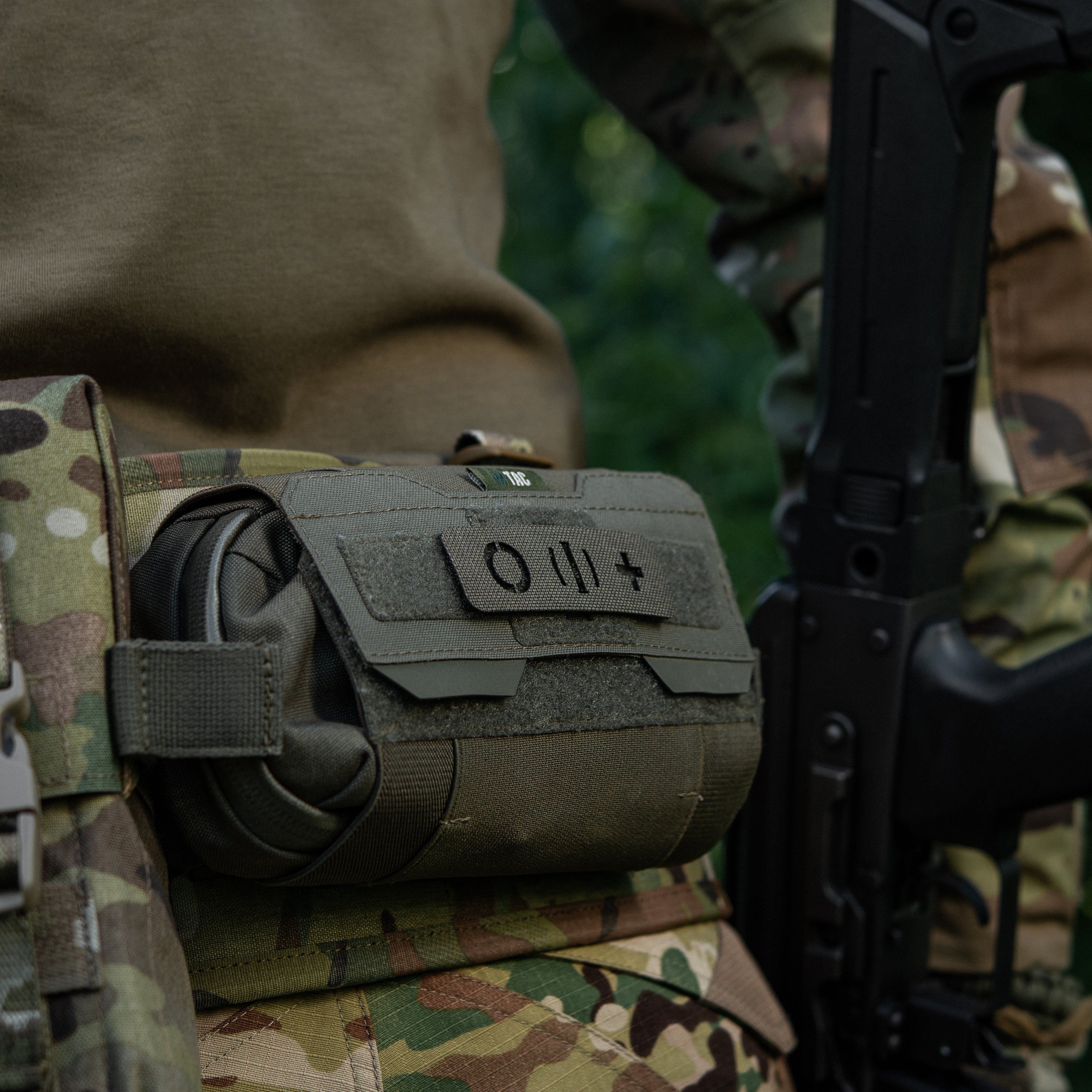 M-Tac нашивка група крові O (I) + наскрізна Laser Cut 25х80 Ranger Green