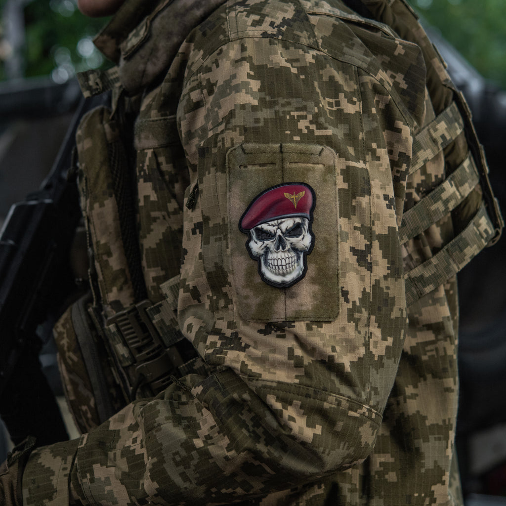 M-Tac нашивка Череп у береті (Десантно-Штурмові війська)
