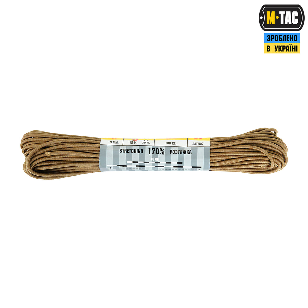 M-Tac паракорд Shock-Cord 3 mm Coyote 15м