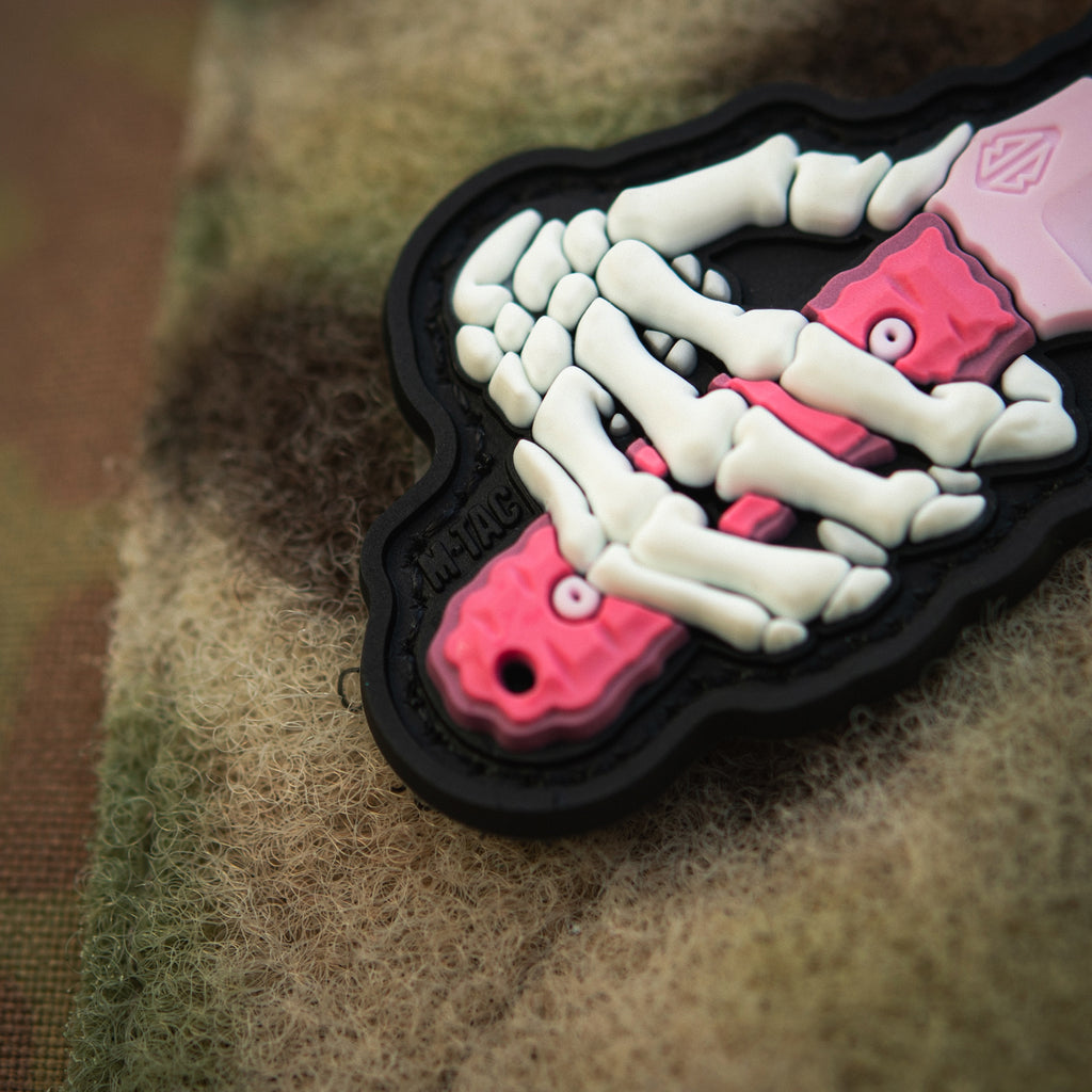 M-Tac нашивка Skeleton Knife PVC Pink