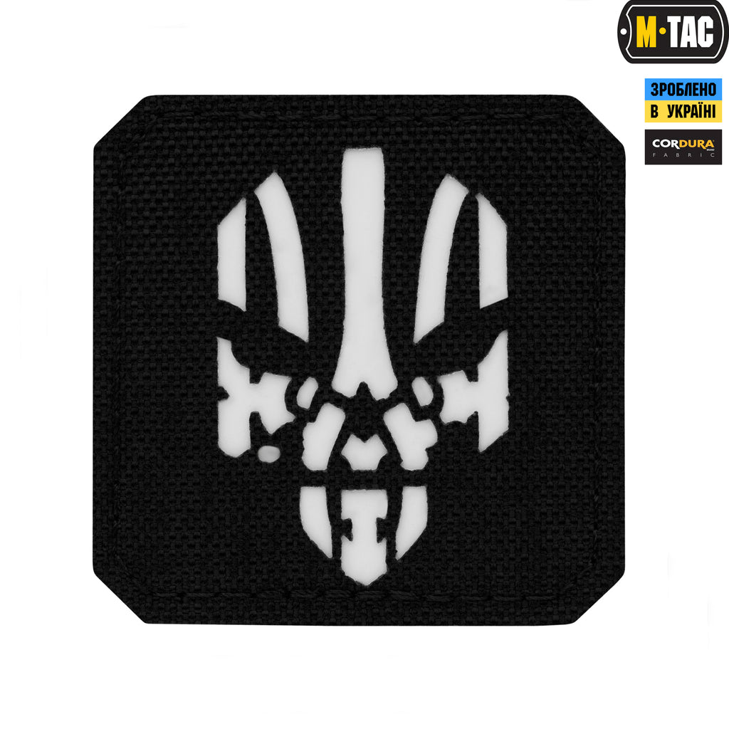 M-Tac нашивка Месник Laser Cut Black/світлонакопичувач