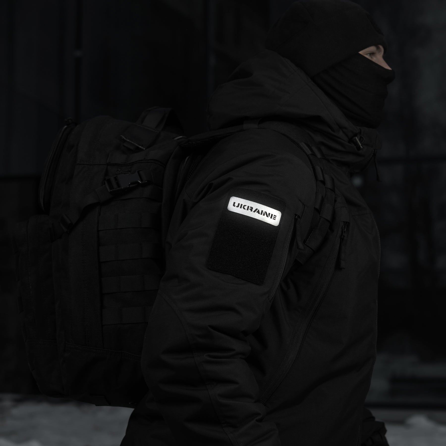 M-Tac нашивка Ukraine скрізна 25х80 Laser Cut Dark Grey/GID