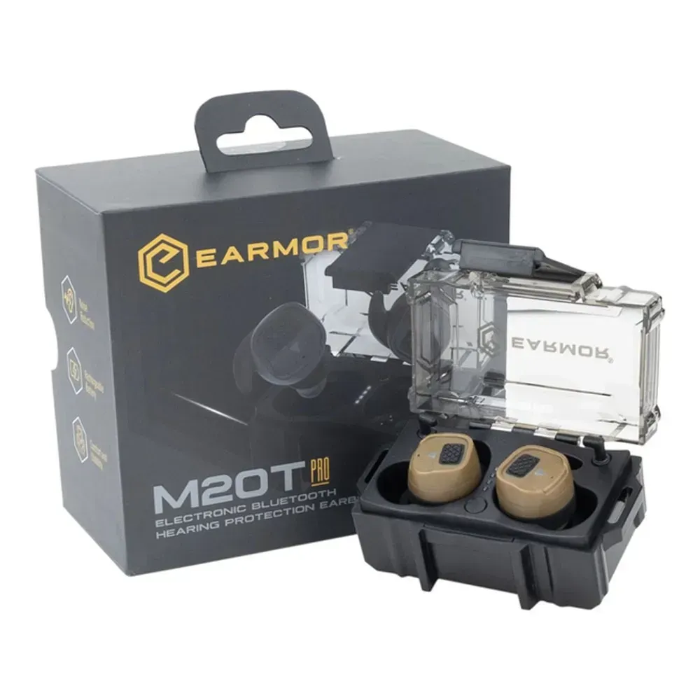 Активні захисні навушники-беруші Earmor M20T Pro Bluetooth — Койот