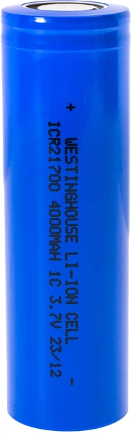 Акумулятор Westinghouse ICR21700 4000 mAh 3.7V Li-ion без плати захисту Flat Top