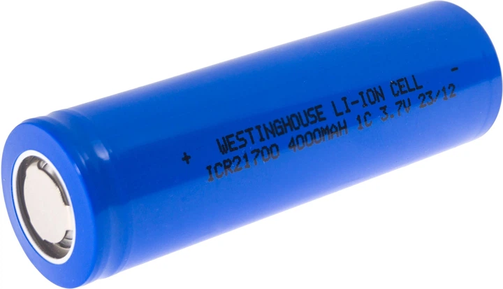 Акумулятор Westinghouse ICR21700 4000 mAh 3.7V Li-ion без плати захисту Flat Top