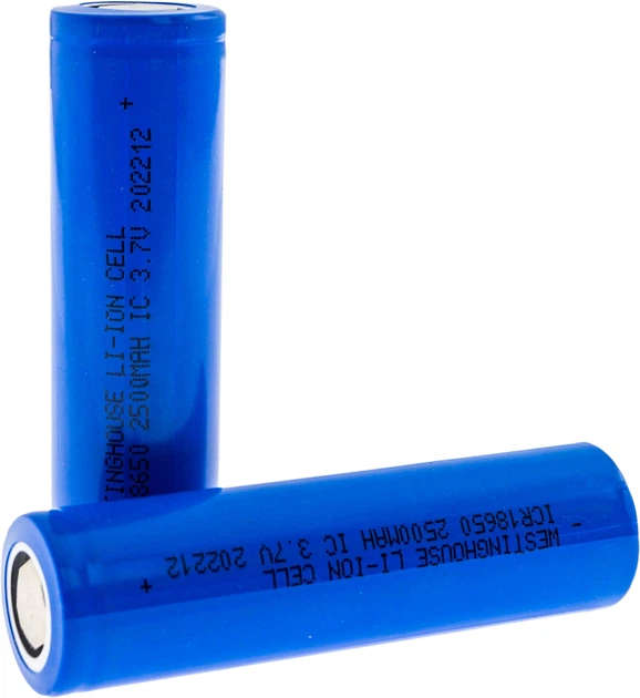 Акумулятори Westinghouse ICR18650F 2500 mAh 3.7V Li-ion набір 2 шт у пластиковому боксі 18650
