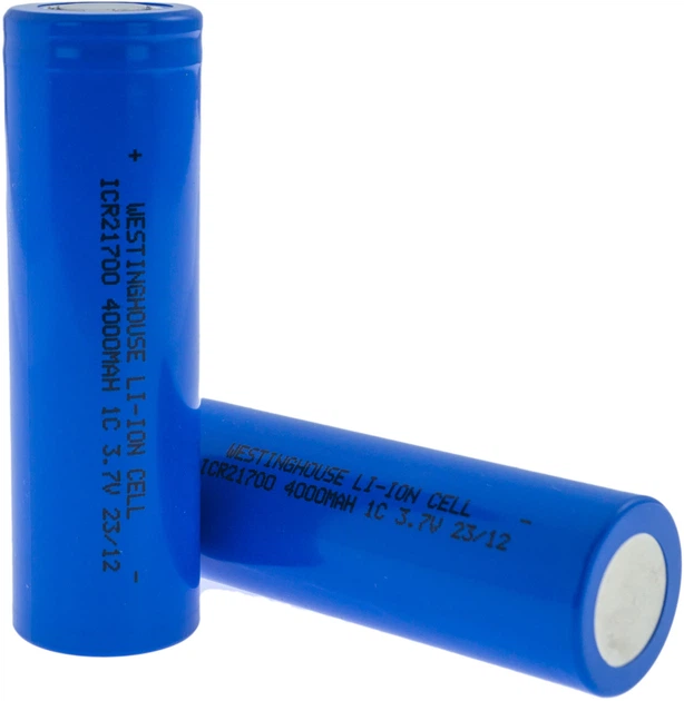 Акумулятори Westinghouse ICR21700 4000 mAh 3.7V Li-ion набір 2 шт у пластиковому боксі 21700