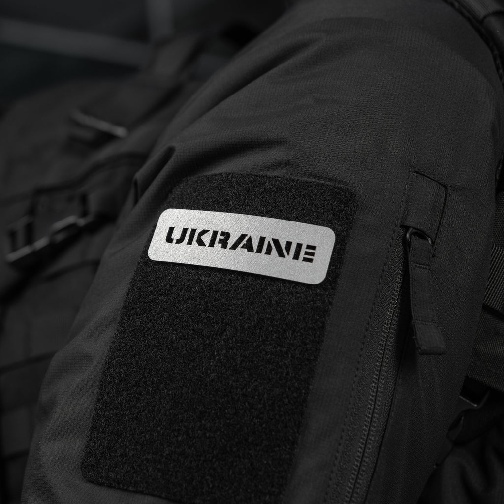 M-Tac нашивка Ukraine скрізна 25х80 Laser Cut Dark Grey/GID