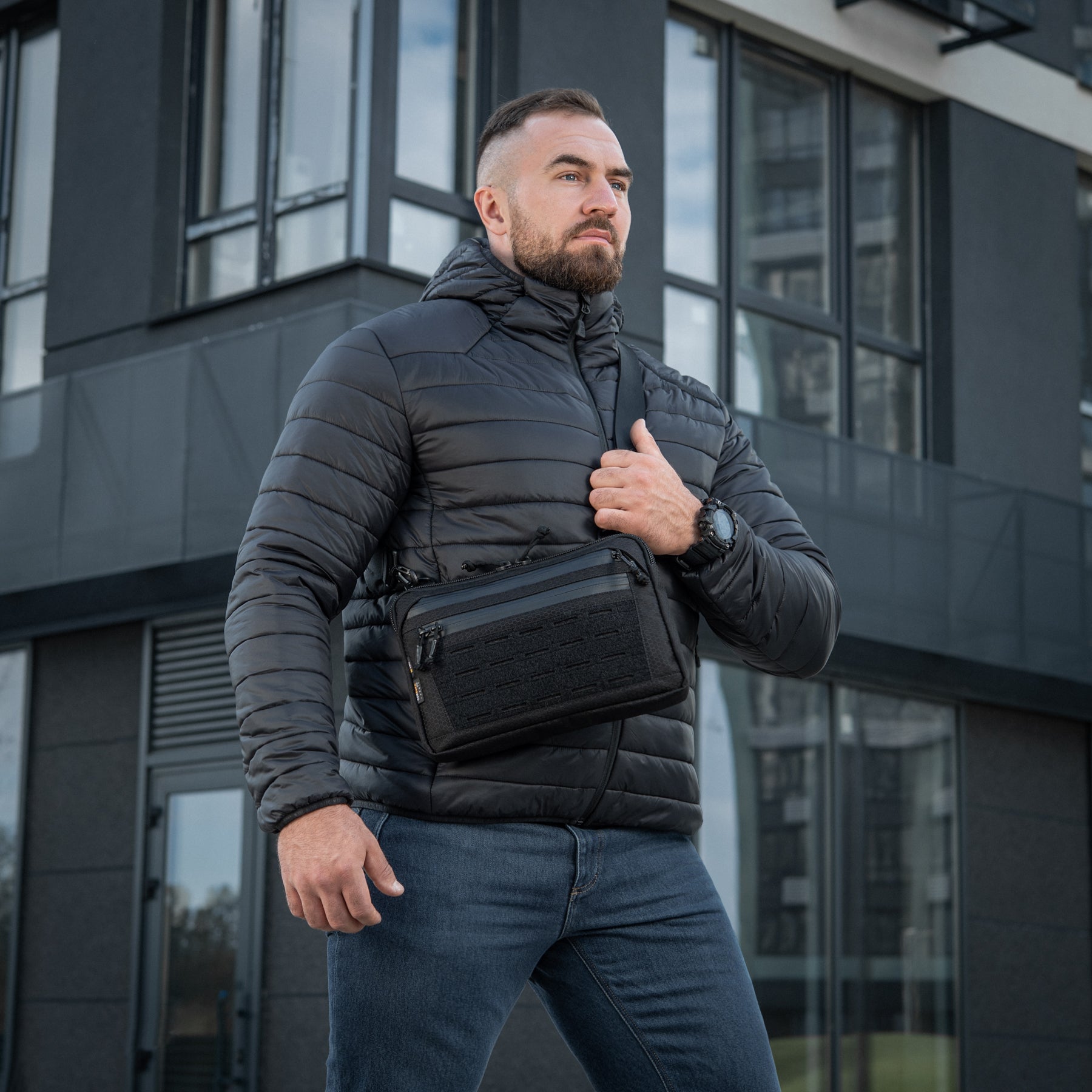 M-Tac сумка Admin Bag Medium Elite з липучкою Hex Black