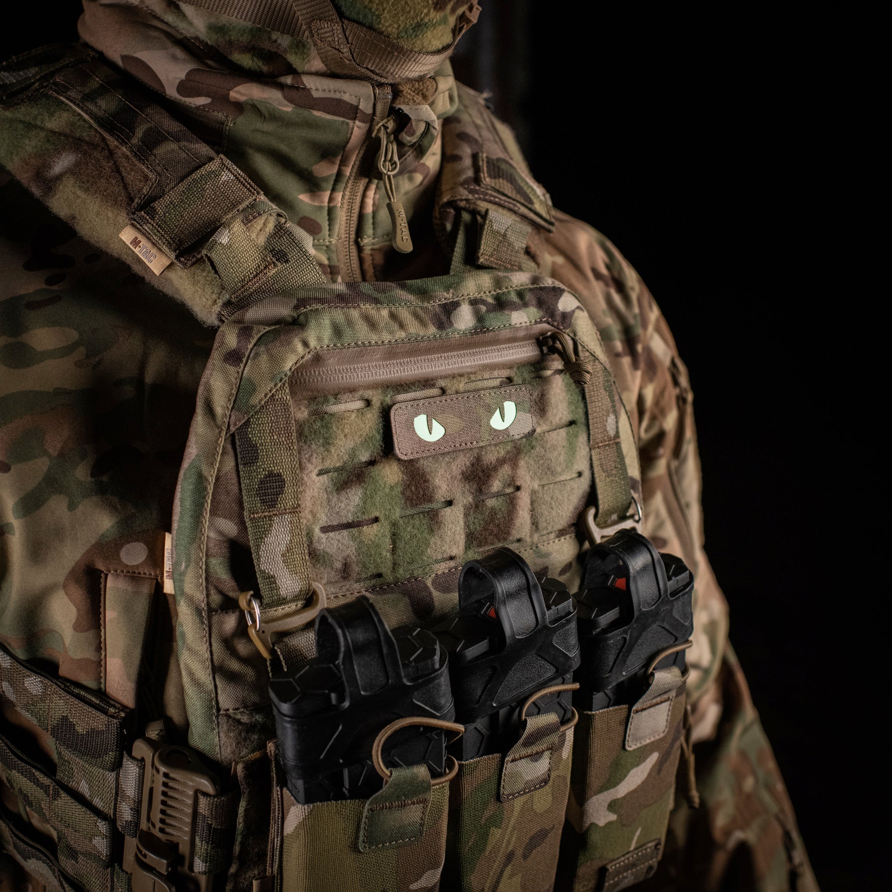 M-Tac нашивка Cat Eyes Laser Cut Multicam/світлонакопичувач