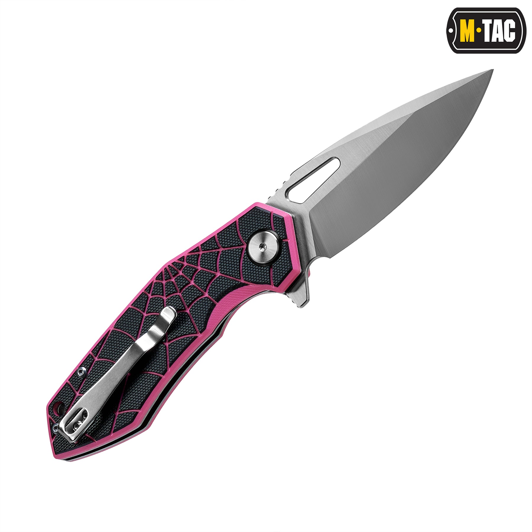 M-Tac ніж складний Type 12 Spider Web Black/Pink/Steel