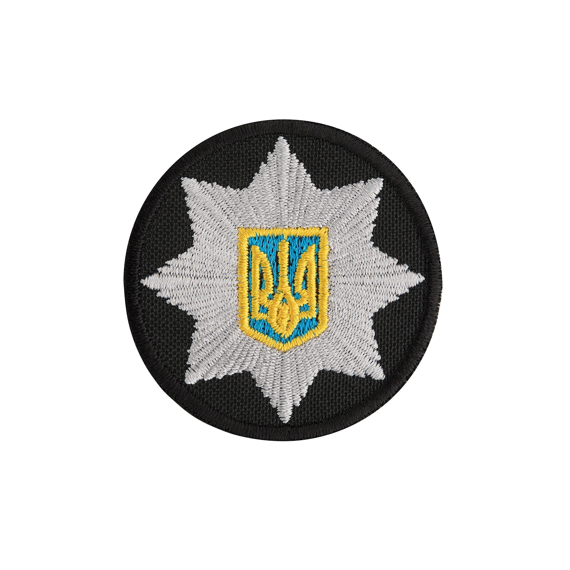 Кокарда Поліція кругла 5 см чорна