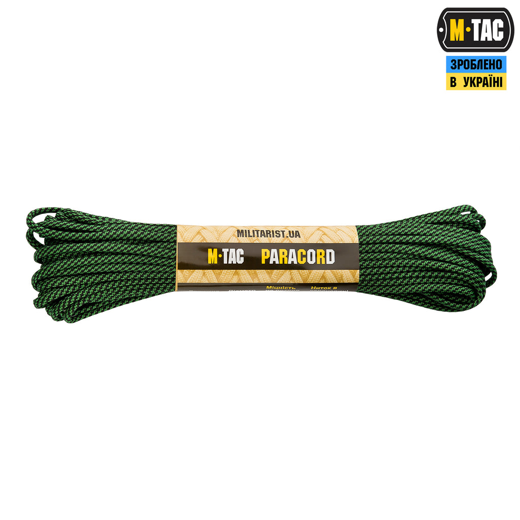 M-Tac паракорд 550 type III Black/Grass Stairs 15м