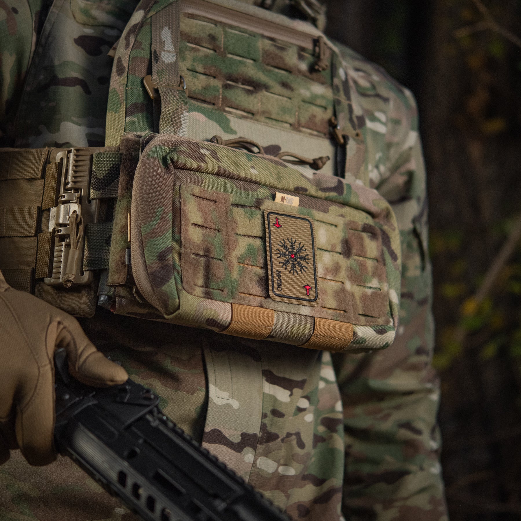 M-Tac нашивка карта Компас Вікінгів (вишивка) Coyote