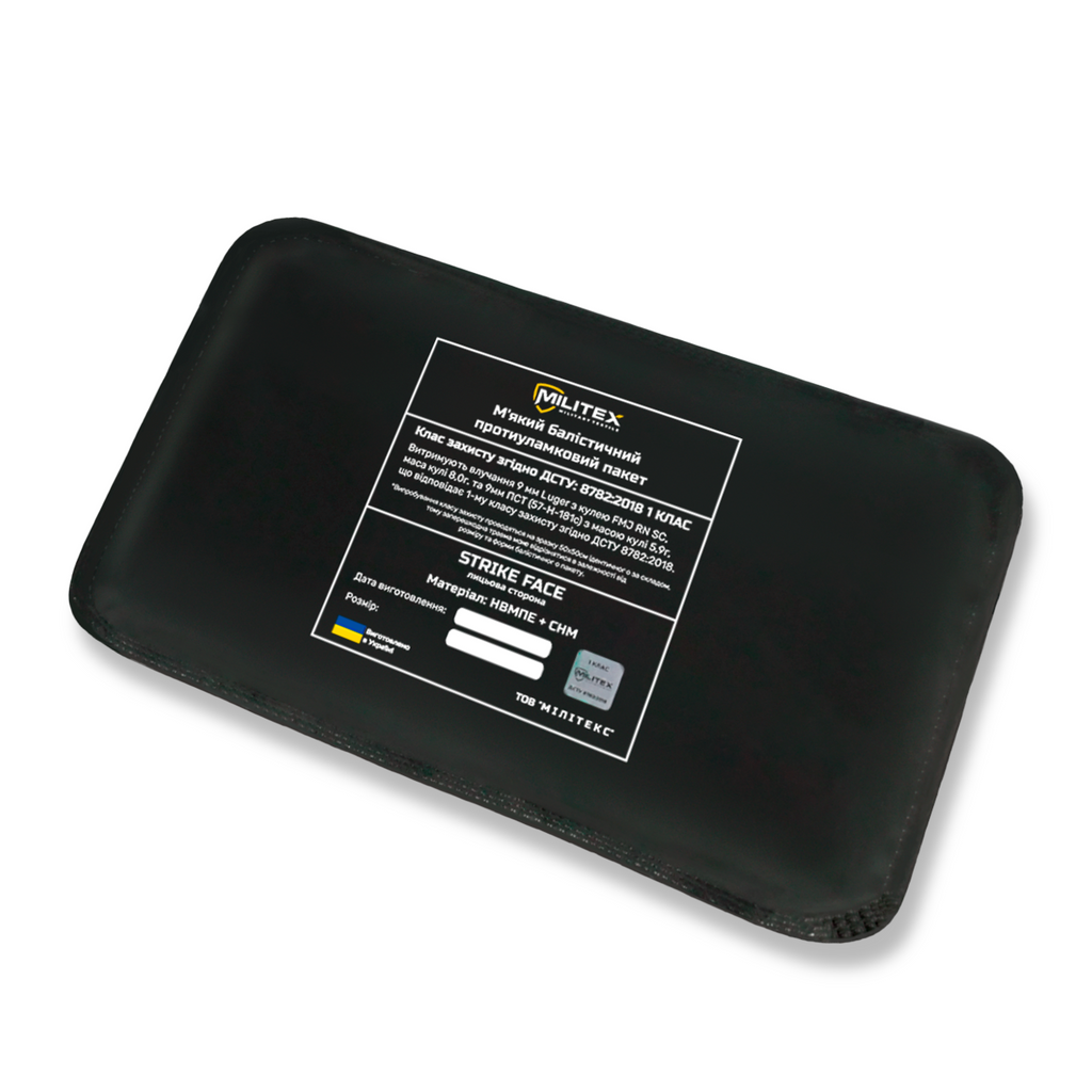Балістичний захист 1 класу для плитоноски Militex Pro Series (M-L) 29,5*14,7 см камербанд, 1 шт