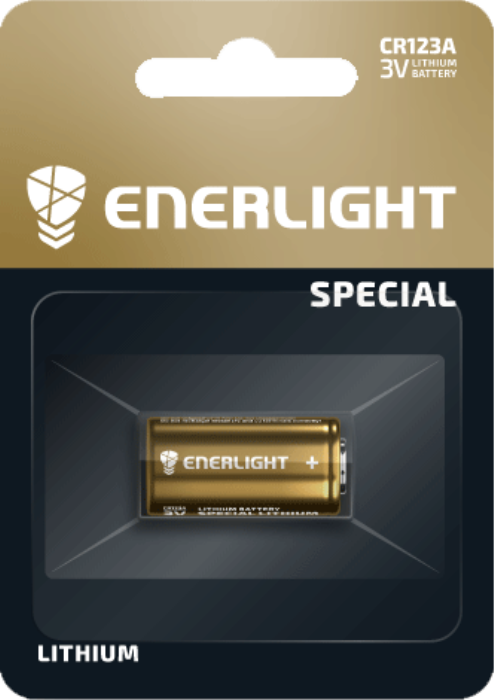 Батарейка літієва ENERLIGHT Lithium ndustrial CR123A, 3V, bli 1