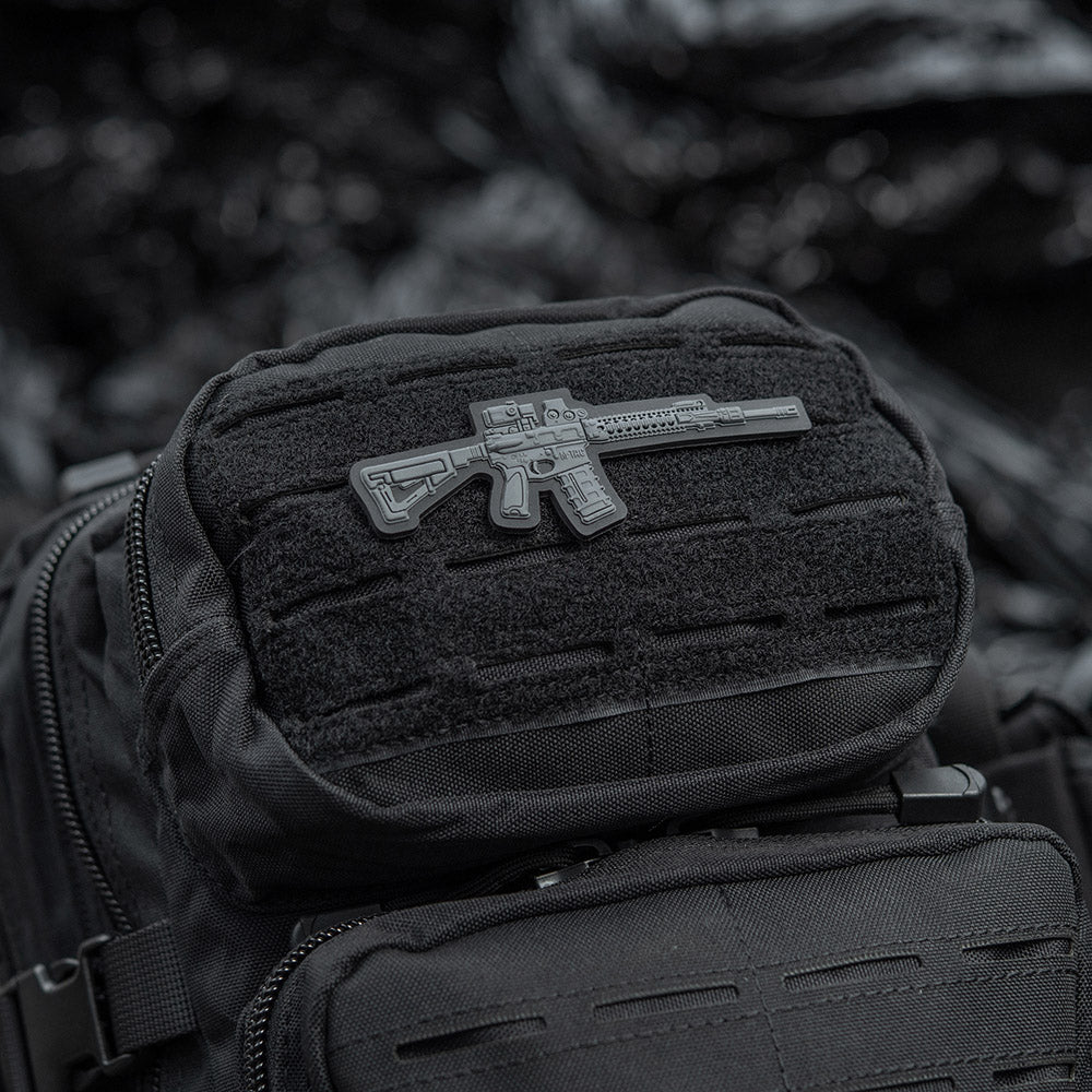 M-Tac нашивка AR-15 3D ПВХ темно-сіра