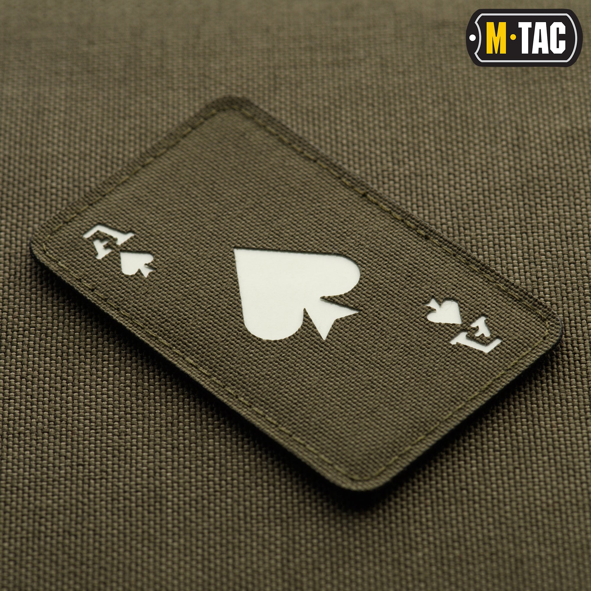 M-Tac нашивка Ace of Spades Laser Cut Ranger Green/світлонакопичувач