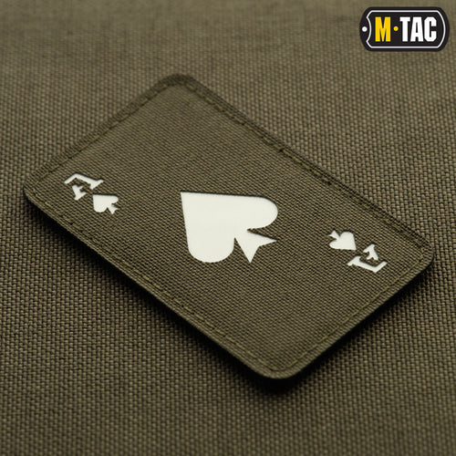 M-Tac нашивка Ace of Spades Laser Cut Ranger Green/світлонакопичувач