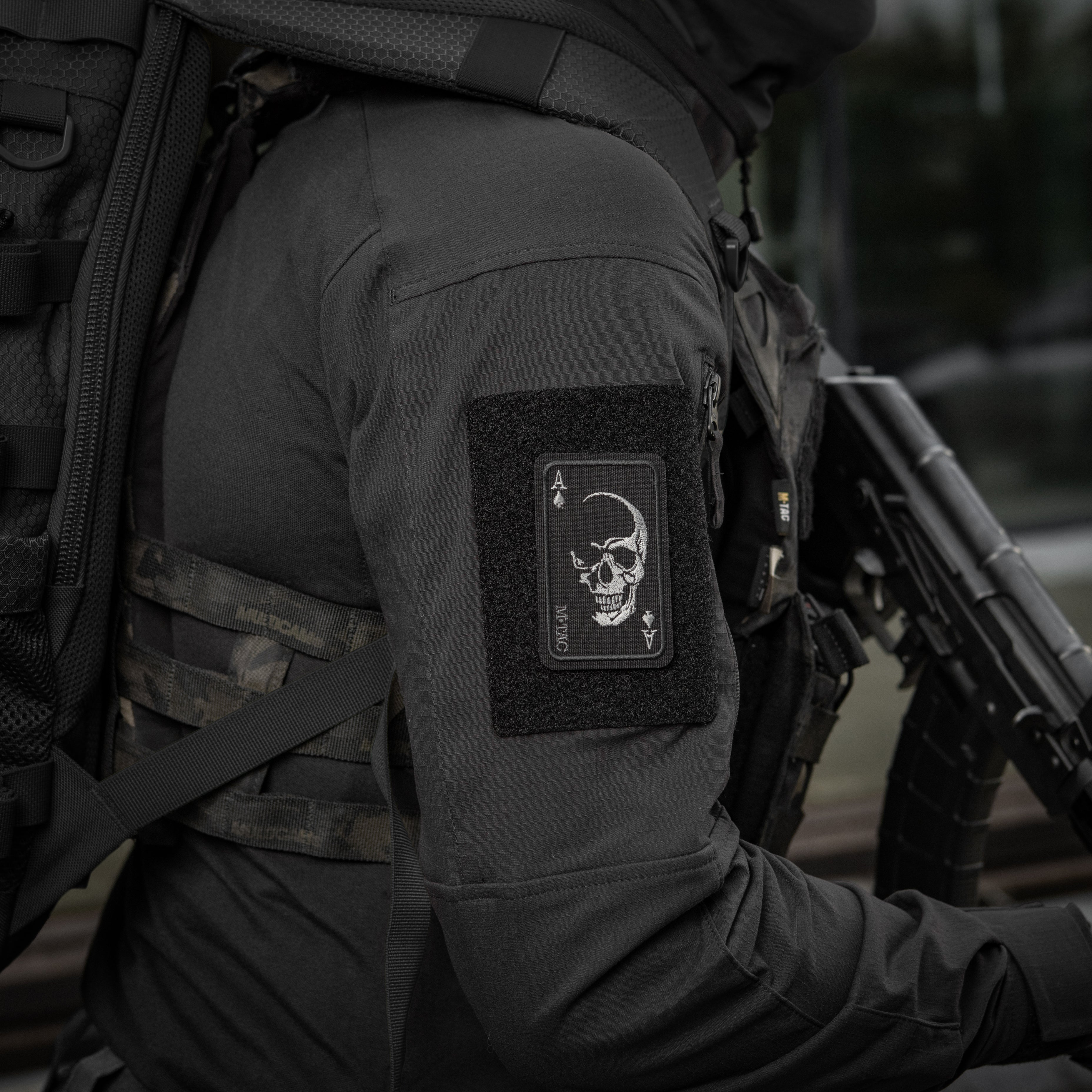 M-Tac нашивка Face of war (вишивка) Black