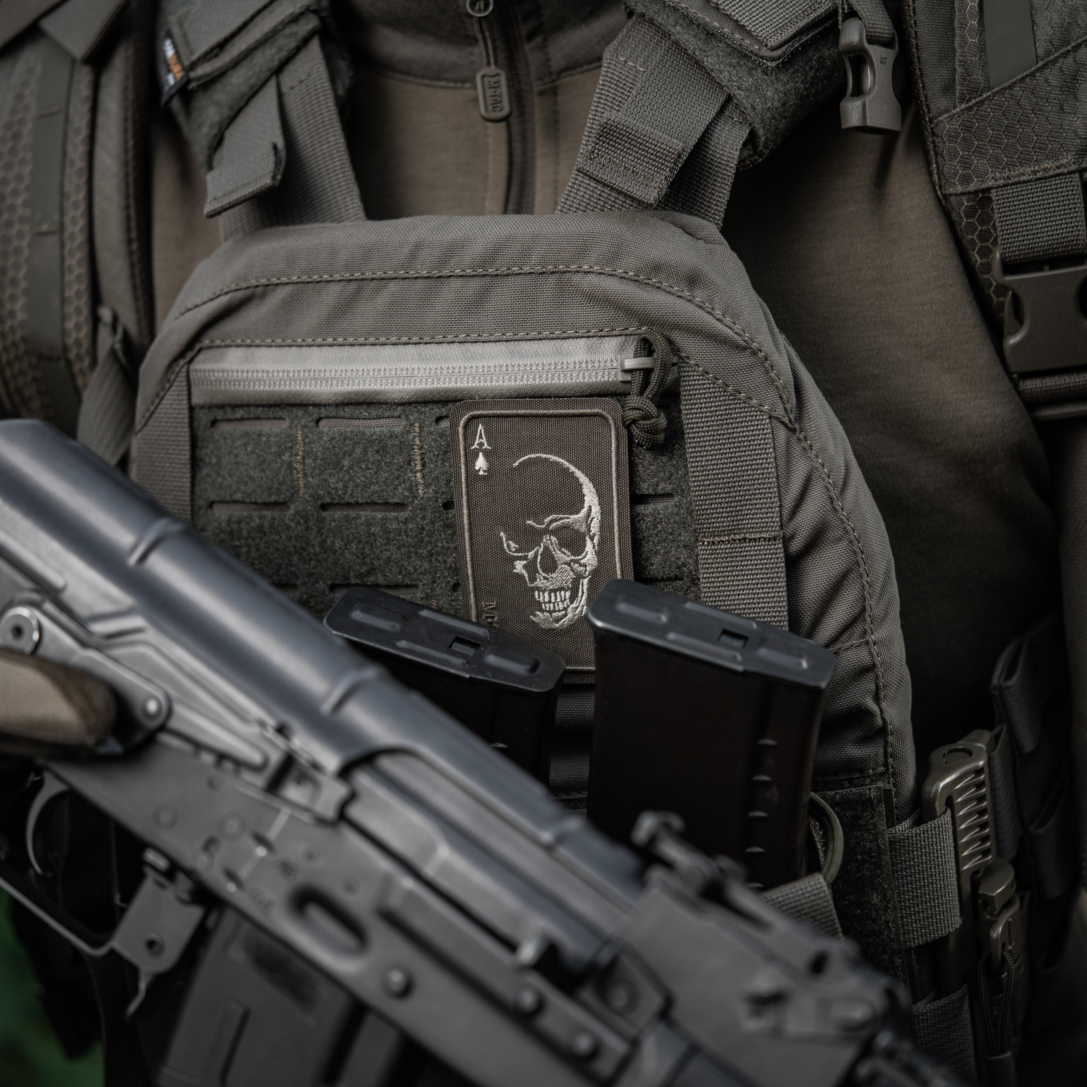 M-Tac нашивка Face of war (вишивка) Ranger Green