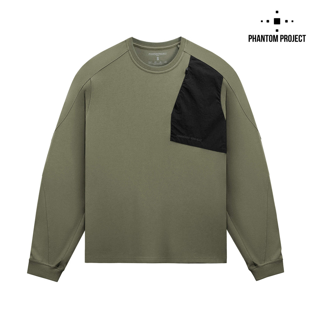 Phantom Project/M-Tac футболка Long Zipper combo Cotton Nylon Light Olive
