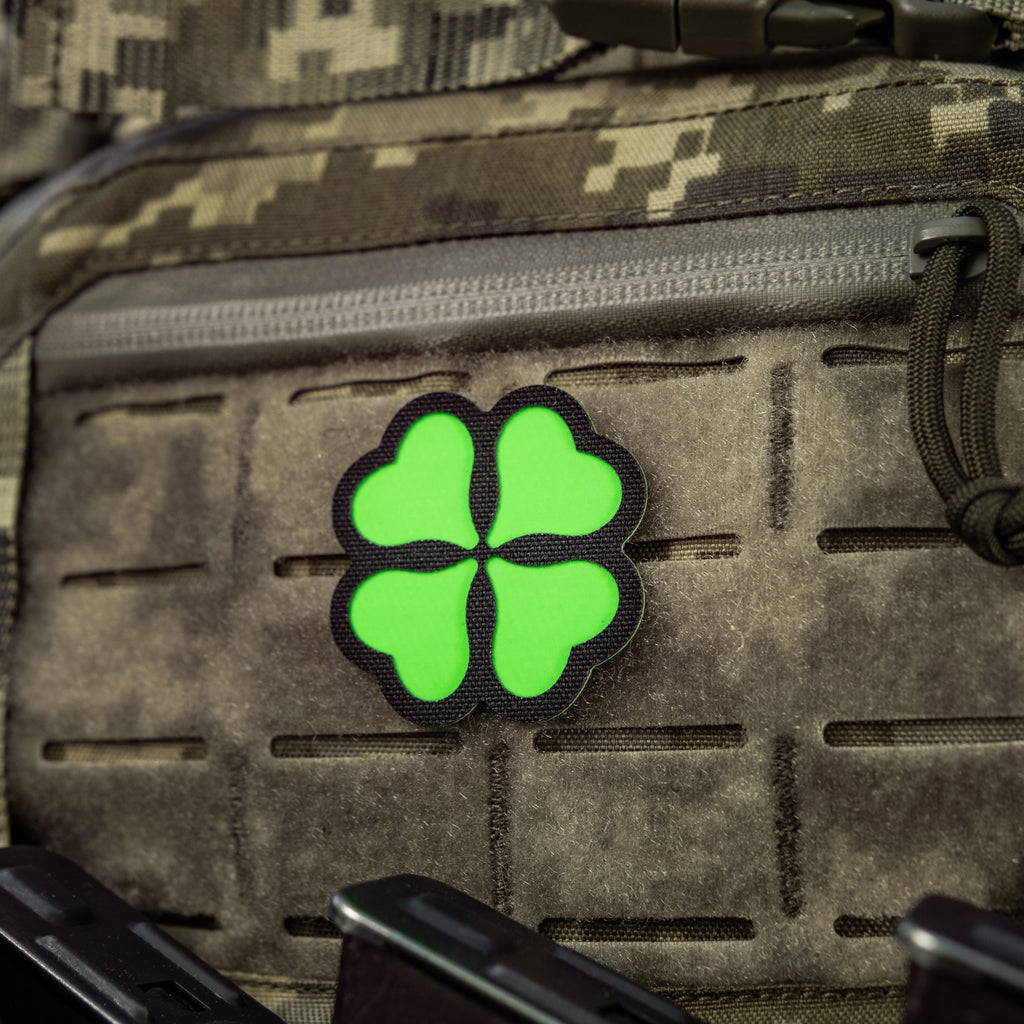 M-Tac нашивка Клевер GID Black/Green