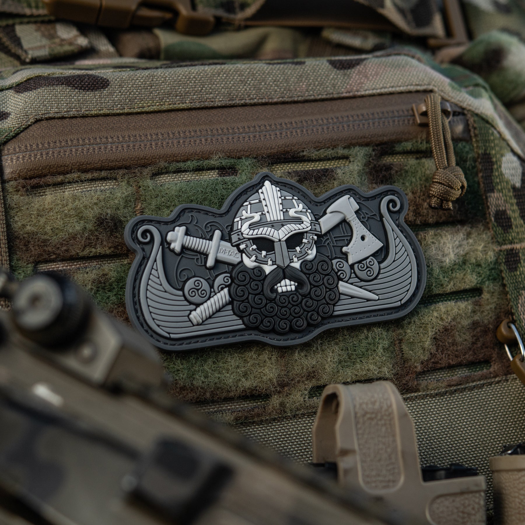 M-Tac нашивка Viking’s Drakkar Black/Grey