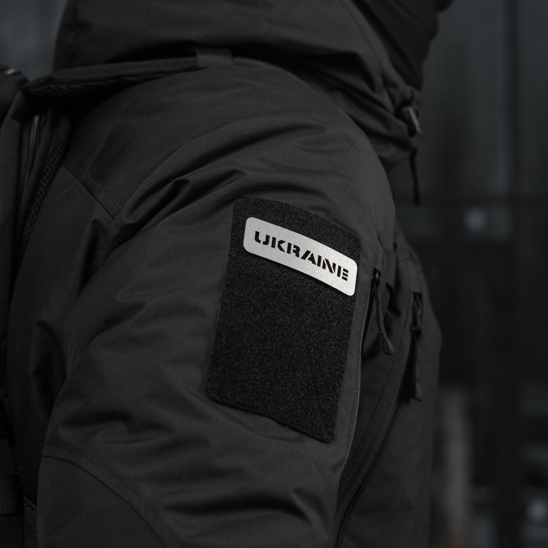 M-Tac нашивка Ukraine скрізна 25х80 Laser Cut Dark Grey/GID