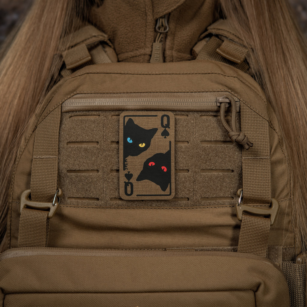 M-Tac нашивка Queen of spades Coyote/Black