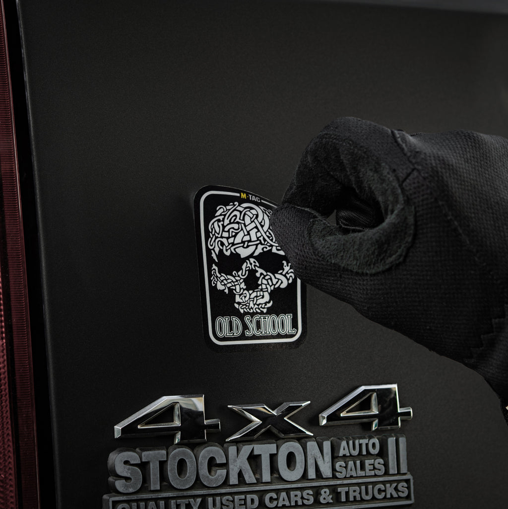 M-Tac наклейка Old School Small світловідбиваюча Black