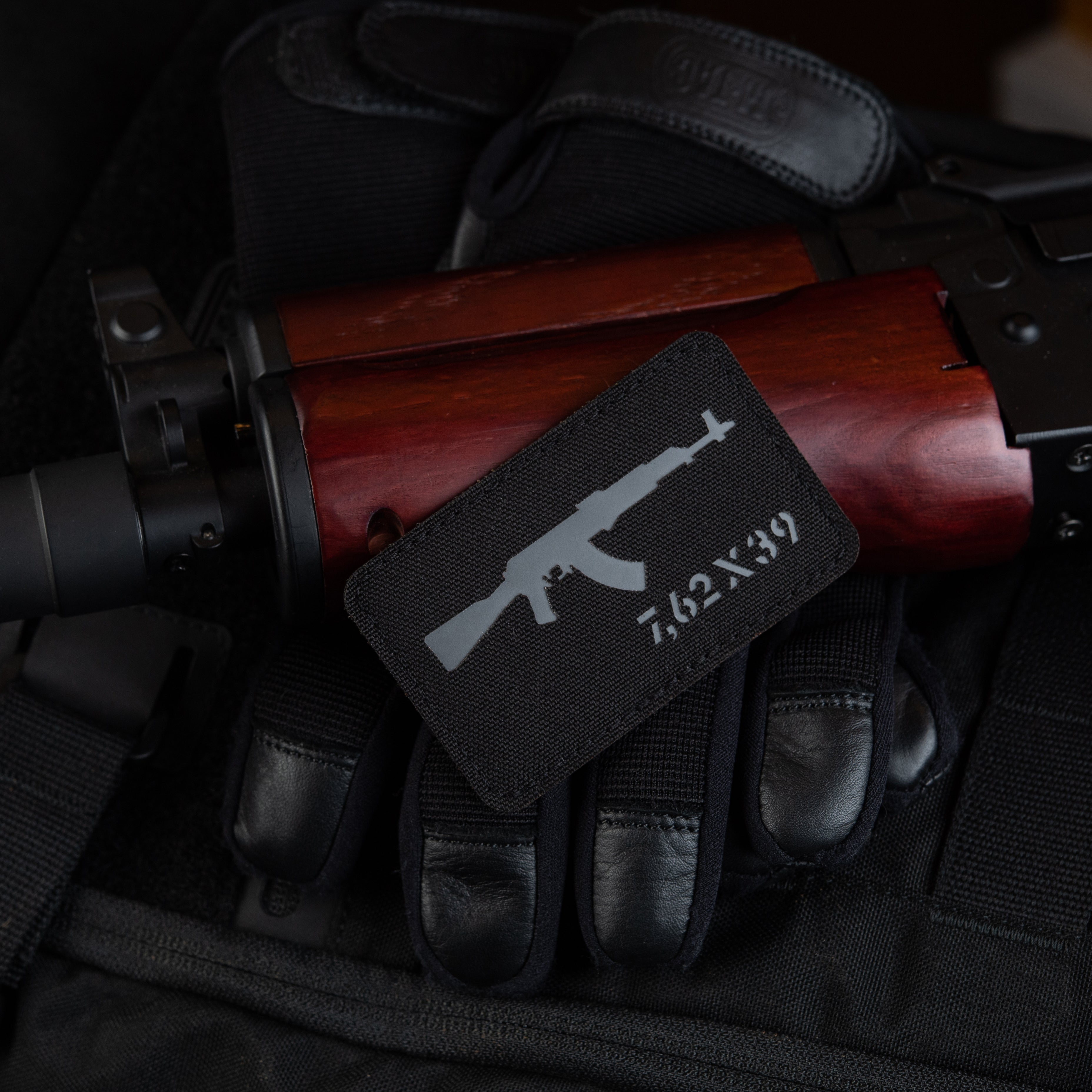 M-Tac нашивка AKM 7,62х39 Laser Cut Black/Grey