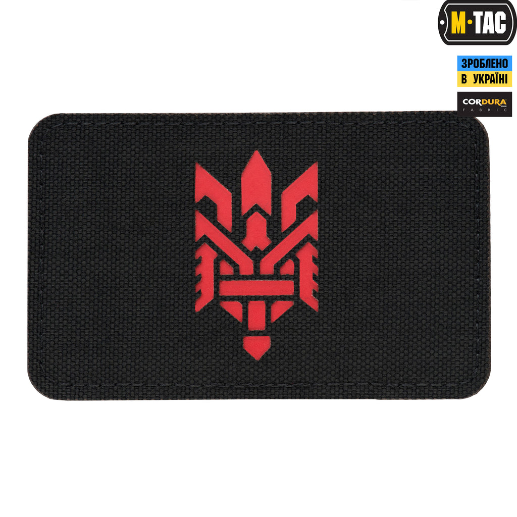M-Tac нашивка Тризуб (стилізація) Laser Cut горизонтальна Black/Red
