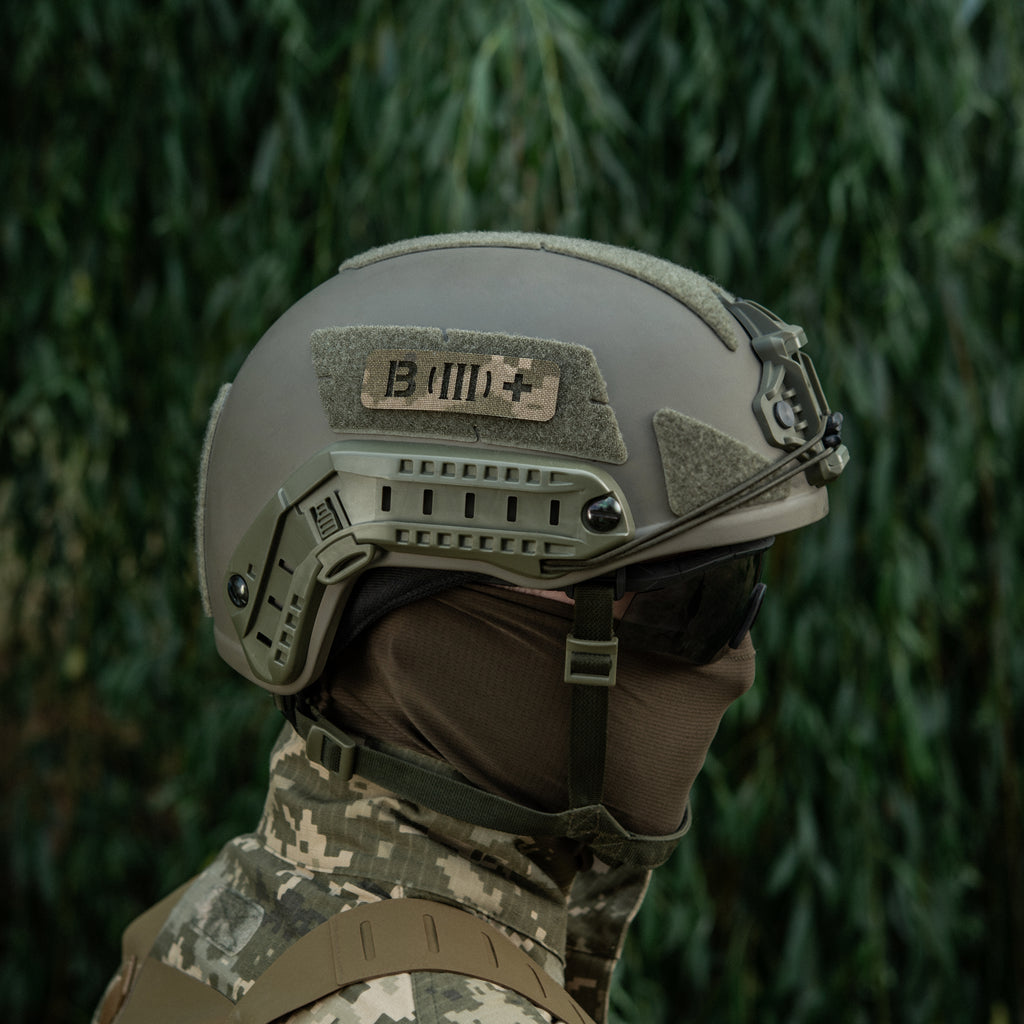 M-Tac нашивка група крові B (III) + наскрізна Laser Cut 25х80 MM14