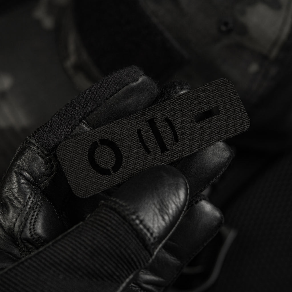 M-Tac нашивка група крові O (I) - наскрізна Laser Cut 25х80 Black