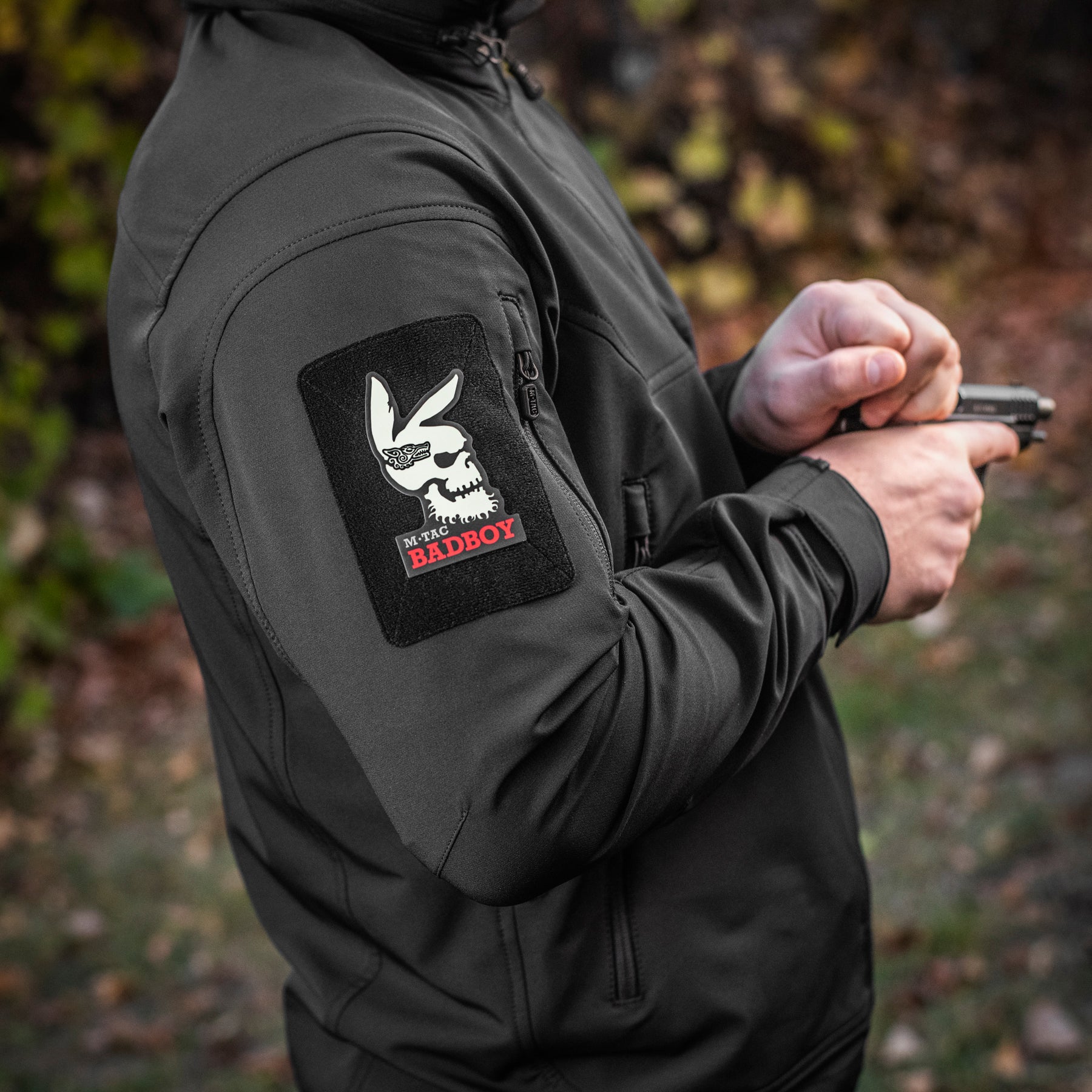 M-Tac нашивка Bad Boy (tattoo) Black/GID