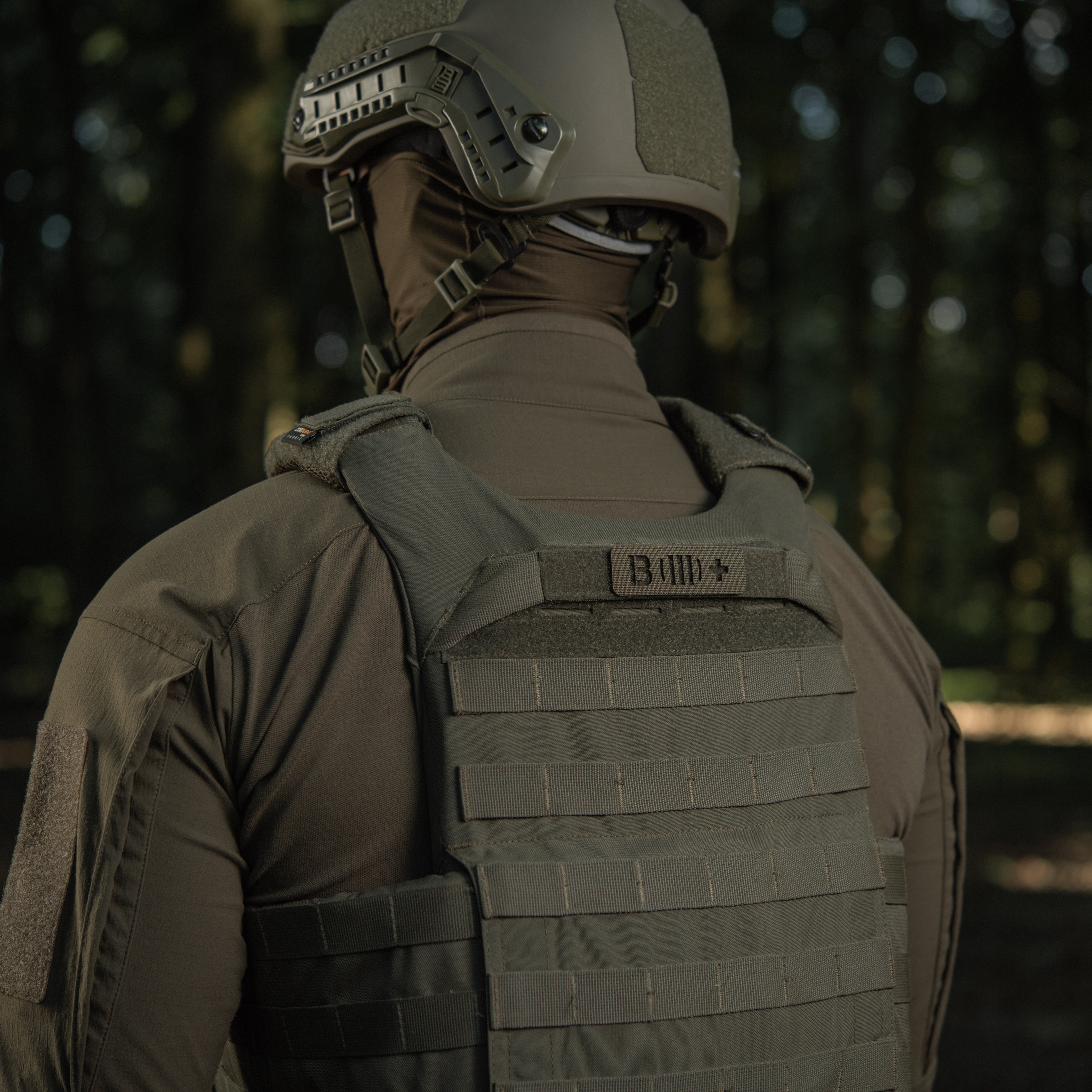 M-Tac нашивка група крові B (III) + наскрізна Laser Cut 25х80 Ranger Green