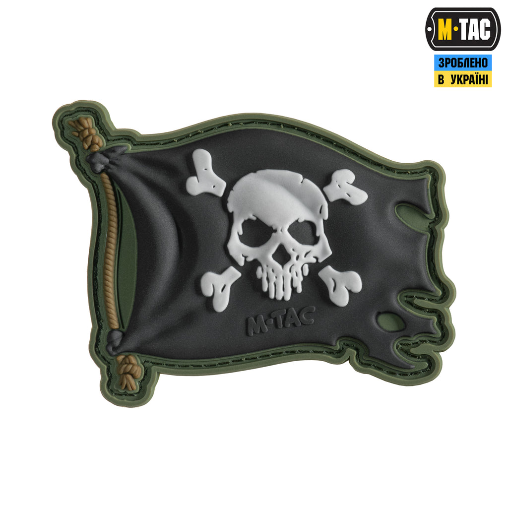 M-Tac нашивка Веселий Роджер PVC Olive/Black