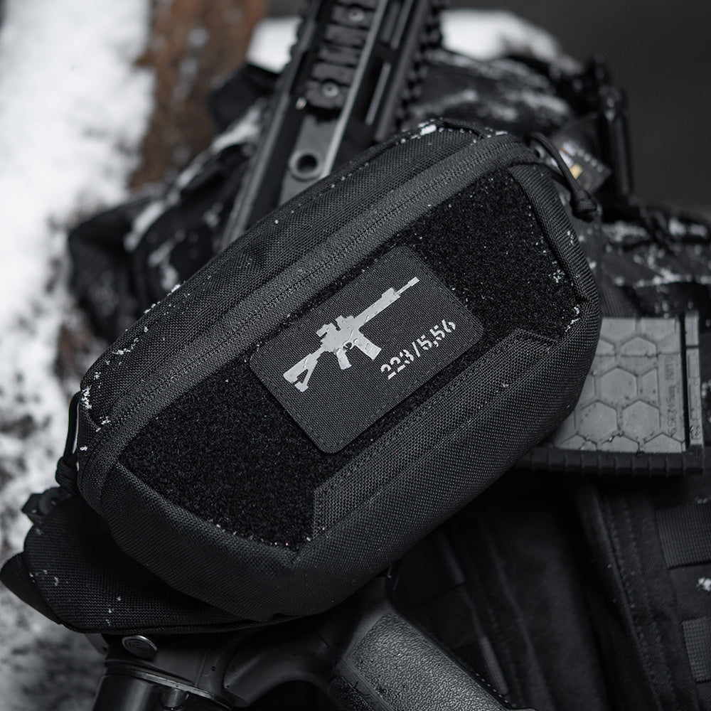 M-Tac нашивка AR-15 223/5,56 Laser Cut Black/Grey