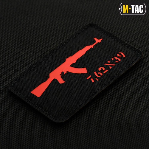 M-Tac нашивка AKM 7,62х39 Laser Cut Black/Red