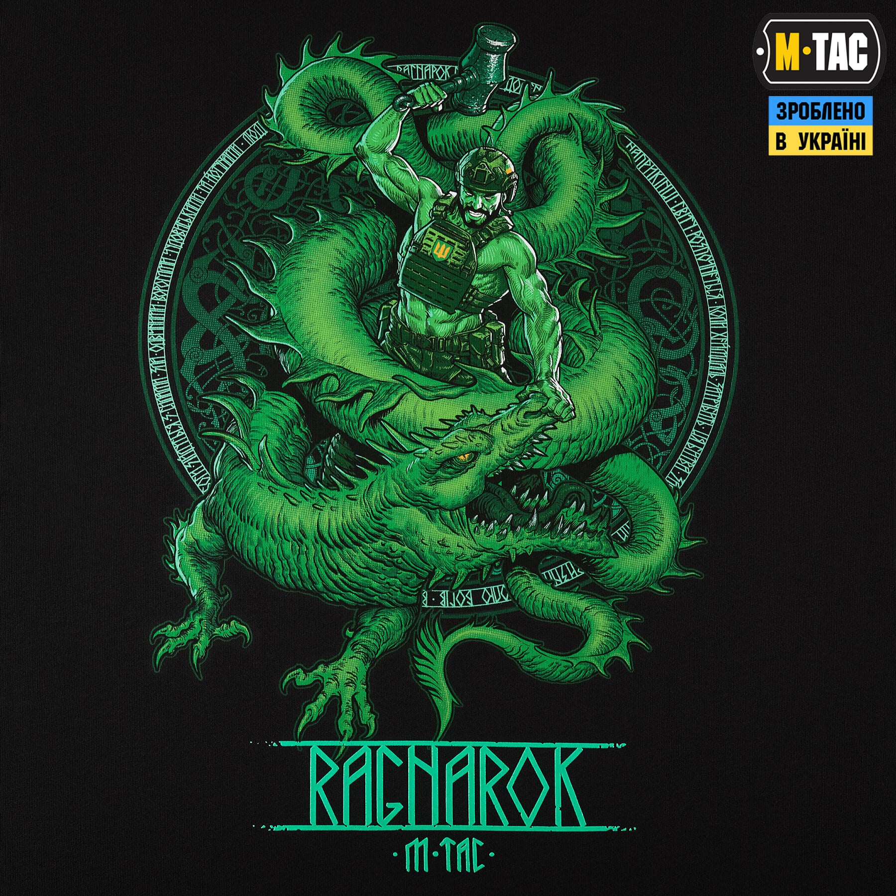 M-Tac футболка Ragnarok Night Vision Cotton Hard Black