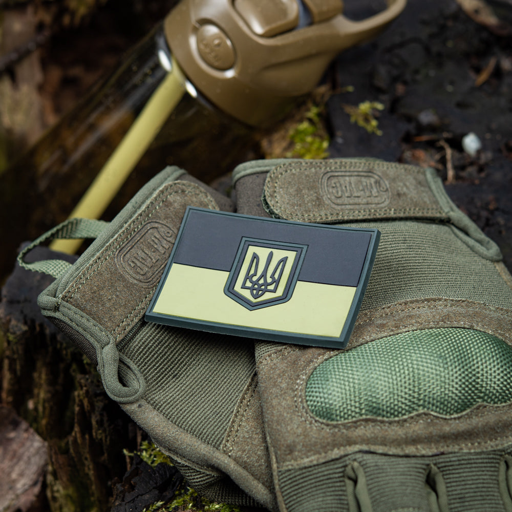 M-Tac нашивка прапор України великий ПВХ олива